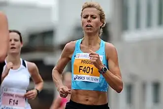 Ingrid Prigge tijdens het NK 10 km in 2009