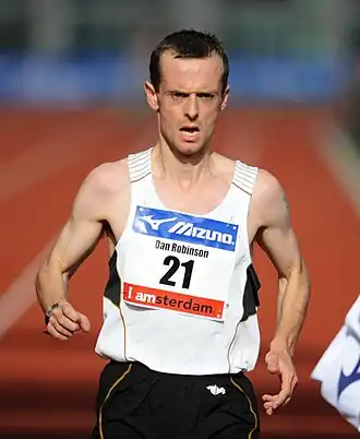 Tijdens de marathon van Amsterdam 2009