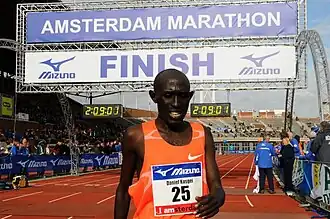 Gefinisht als zevende bij de Amsterdam Marathon 2009