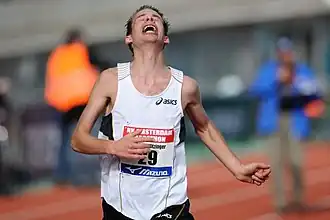 Tijdens Amsterdam Marathon 2009