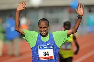 Tijdens Amsterdam Marathon 2009