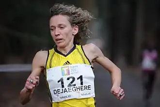 Veerle Dejaeghere tijdens de Warandeloop 2009