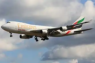 Een Boeing 747-400F van Emirates SkyCargo