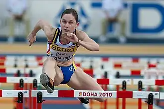 Tijdens de WK indoor 2010 in Doha