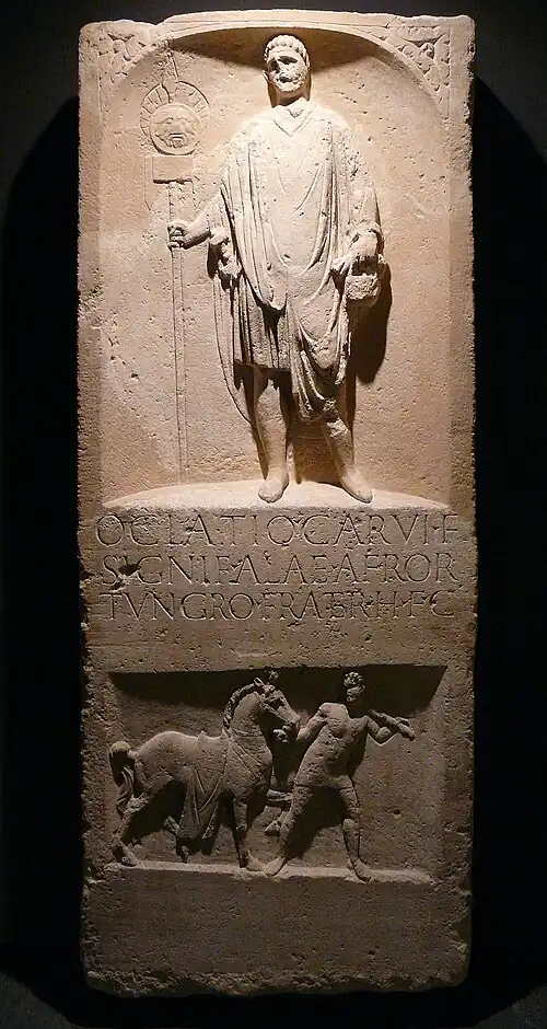 Grafsteen van Oclatius (Museum Clemens Sels, Neuss)