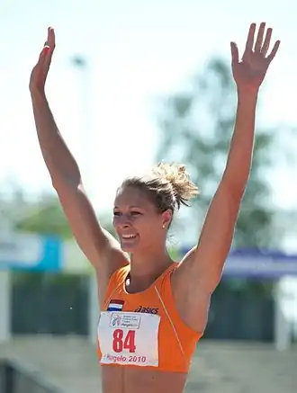 Tijdens de Europa Cup Meerkamp 2010