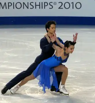 Christina en William Beier bij de EK kunstrijden in 2010