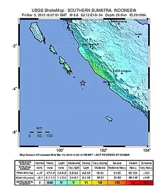 Aardbeving Sumatra maart 2010