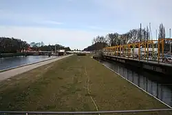 De locatie van het mogelijke metrostation Sixhaven gezien in noordelijke richting, maart 2011.