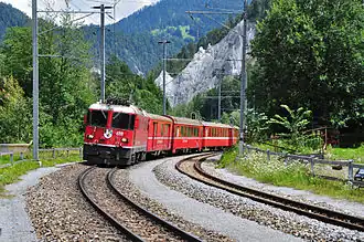 Spoorlijn Reichenau-Tamins - Disentis op de kaart