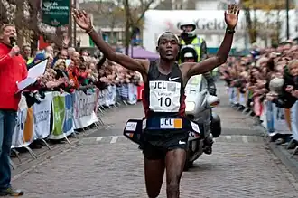 Tijdens de Montferland Run in 2011