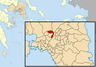 Kaart van Agioi Anargyroi-Kamatero