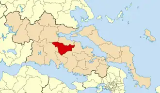 Kaart van Amfikleia-Elateia