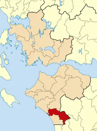 Kaart van Andritsaina-Krestena