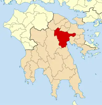 Kaart van Argos-Mykines