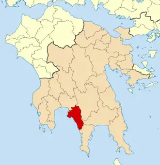 Kaart van Dytiki Mani