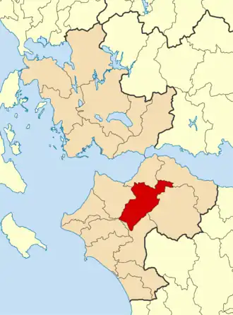 Kaart van Erymanthos