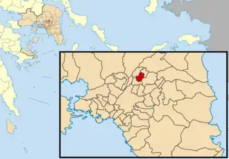 Kaart van Irakleio Attikis