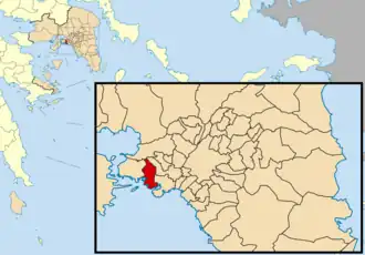 Kaart van Keratsini-Drapetsona