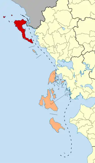 Kaart van Corfu / Korfoe / Kerkyra