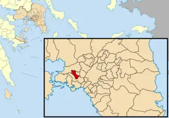 Kaart van Korydallos