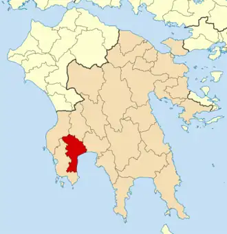 Kaart van Messini / Messina