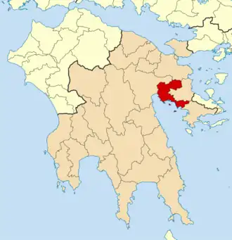 Kaart van Navplion / Nafplio