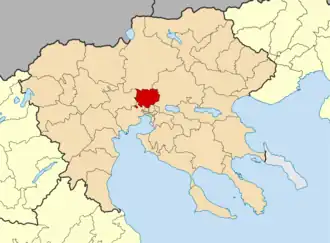 Kaart van Oraiokastro