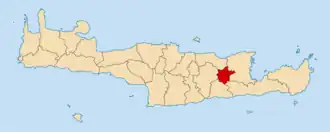 Kaart van Oropedio Lasithiou