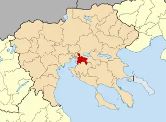 Kaart van Pylaia-Chortiatis