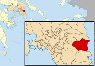 Kaart van Spata-Artemida