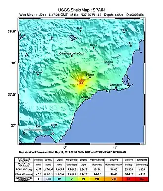 Epicentrum van de aardbeving