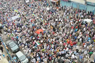 Grootschalige protesten in Casablanca op 15 mei 2011