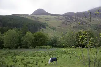Pap of Glencoe vanaf de weg tussen Glencoe en Clachaig Inn