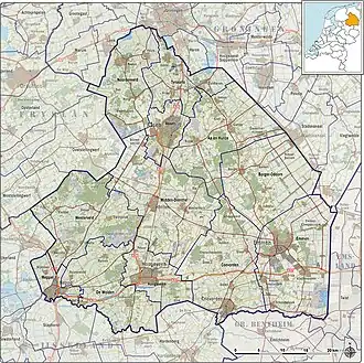 Brandweer Drenthe, impressie van het landschap en indeling van gemeenten (2012)
