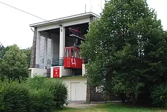 Het benedenstation op de linkeroever van de Maas