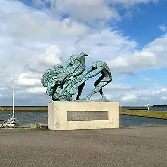 Het visserijmonument van Wieringen in 2012