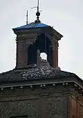 De toren van Castello Estense in Ferrara werd beschadigd