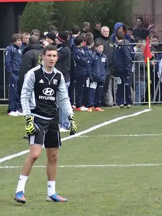 Gorgelin in 2013 als speler van Olympique Lyon