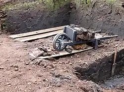 Veenput met slagkrooie (slagkruiwagen)