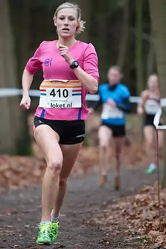 Evelien Ruijters tijdens de Warandeloop 2013