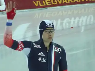 Benjamin Macé tijdens de WK afstanden 2013