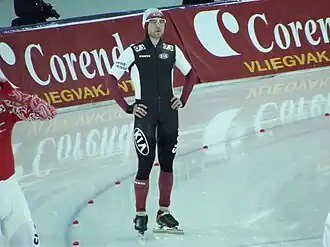 Haralds Silovs tijdens de WK afstanden 2013