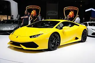 De Lamborghini Huracán op de Autosalon van Genève in 2014