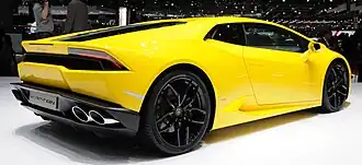 De Lamborghini Huracán op de Autosalon van Genève in 2014