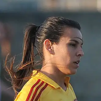 Thaisa in 2014, spelend voor Tyresö FF