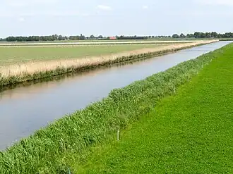 Enservaart gezien vanaf de Leemringweg in noordoostelijke richting (naar de Zwolse Vaart)