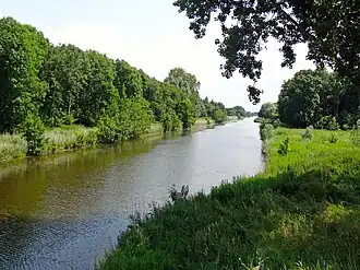 De Larservaart gezien vanaf de Meerkoetenweg nabij Lelystad