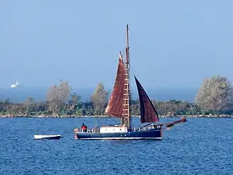 IJmeer met het eilandje "De Drost"