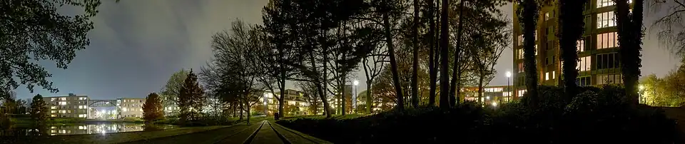 Het Dinkelpark bij avond in 2014